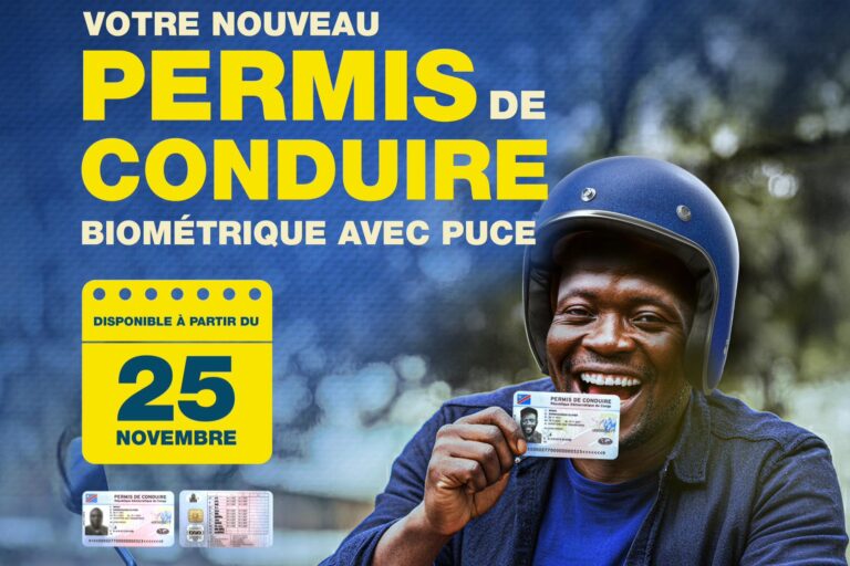 RDC : Un nouveau permis de conduire avec une puce sera délivré dès ce 25 novembre (Ministère des Transports)