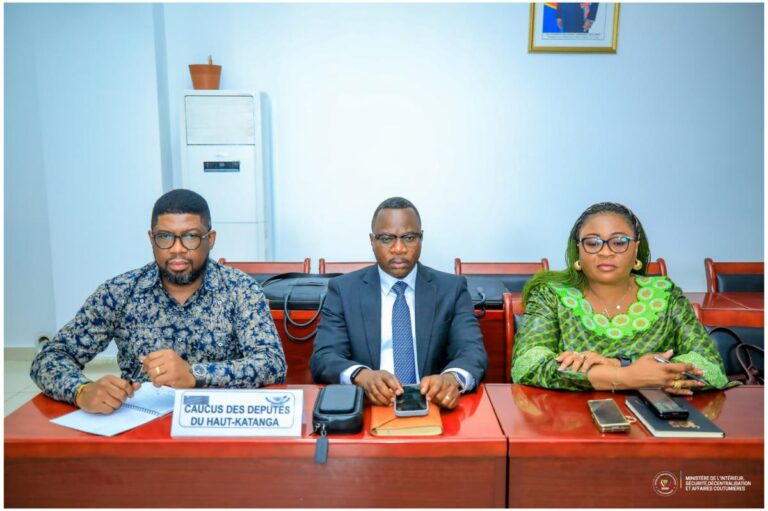 RDC : Situation sécuritaire dans le Haut-Katanga au menu des échanges entre le VPM Shabani et le caucus des deputés nationaux