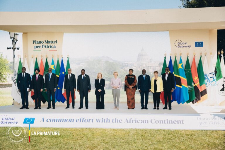 Diplomatie : Judith Suminwa représente la RDC au sommet « Mattei Plan for Africa et Global Gateway » en Italie